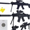 KARABIN PISTOLET NA KULKI TŁUMIK ASG REPLIKA LASER