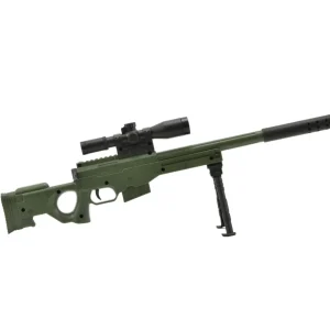 Mini AWM Sniper Rifle - Karabin Zabawki dla Dzieci z Tłumikiem Mini na Kulki Żelowe