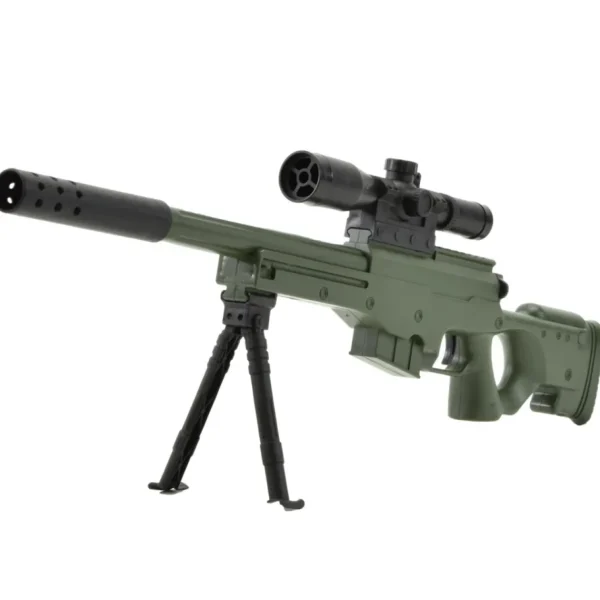 Mini AWM Sniper Rifle - Karabin Zabawki dla Dzieci z Tłumikiem Mini na Kulki Żelowe