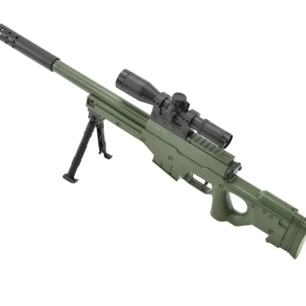 Mini AWM Sniper Rifle - Karabin Zabawki dla Dzieci z Tłumikiem Mini na Kulki Żelowe