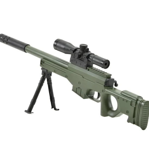 Mini AWM Sniper Rifle - Karabin Zabawki dla Dzieci z Tłumikiem Mini na Kulki Żelowe