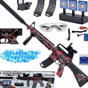 OGROMNY BEZPIECZNY KARABIN AUTOMAT KULKI ŻELOWE PISTOLET TARCZA